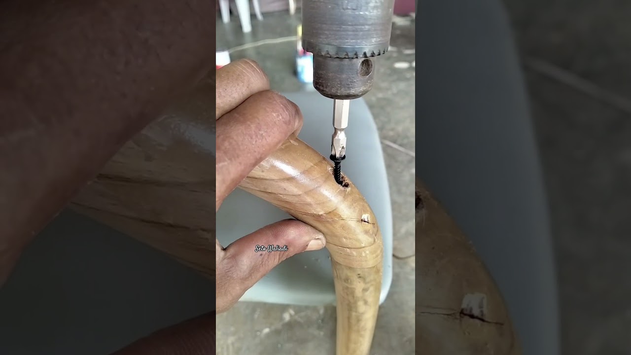 Easy and fast way to repair a broken chair handle 