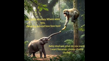 Thumbnail of #Naughty Monkey #rhymes #kids #school  #poem  : By Nitya