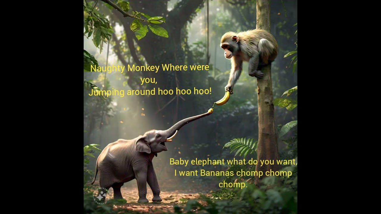 #Naughty Monkey #rhymes #kids #school  #poem  : By Nitya