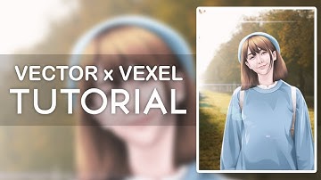 Photoshop Tutorial Vexel x Vector Timelapse + PSD files [FanArt: ラクコ洛洛子 (Inugami Rakuko)]