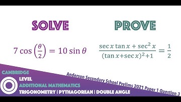 Trigonometry - Double Angle Formulae Trigonometric Identities And Equation | O-Level Additional Math