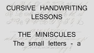 cursive lesson 19 - a - handwriting penmanship calligraphy copperplate
