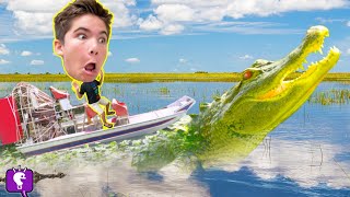 find gators on an air boat with hobbyfamily