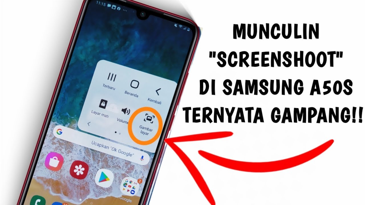 Cara Screenshoot/Capture/Foto Layar HP Samsung A50S dengan Mudah
