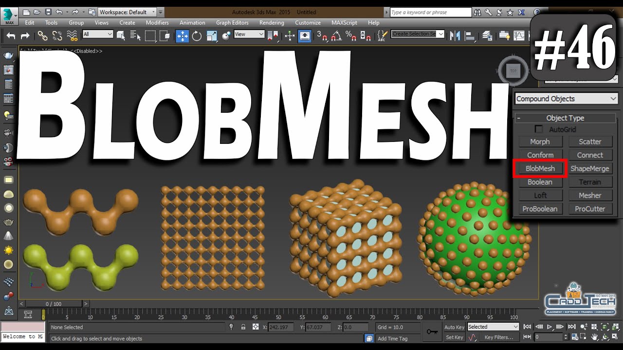 glemme Såvel en anden 46 || BlobMesh COMPOUND OBJECT IN 3DS MAX || 3DS MAX FULL Tutorials in  Hindi || - YouTube