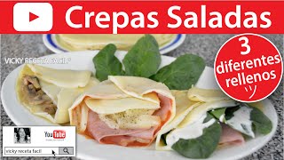 CREPAS SALADAS | Vicky Receta Facil