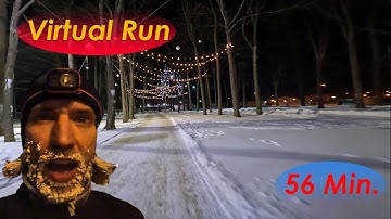Virtual Run - Video for Treadmill - Winter Night