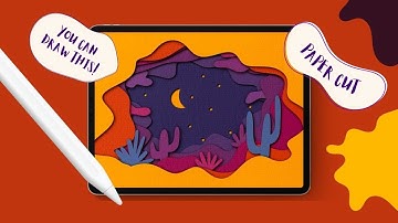 Easy Procreate Drawing Tutorial | Paper Cut Effect Procreate | Digital Drawing | Procreate Art
