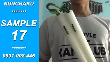 [NUNCHAKU REVIEW - Sample #17] Côn nhị khúc nhựa LỚN (dây dù). Thông số độ dài, cân nặng, thân côn