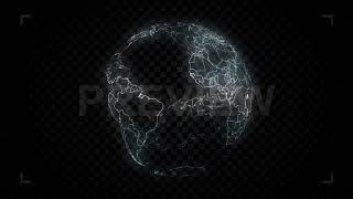 Retro Spinning Earth Hologram Pack Stock Motion Graphics
