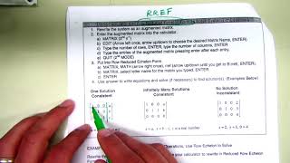 Systems of Equations using RREF