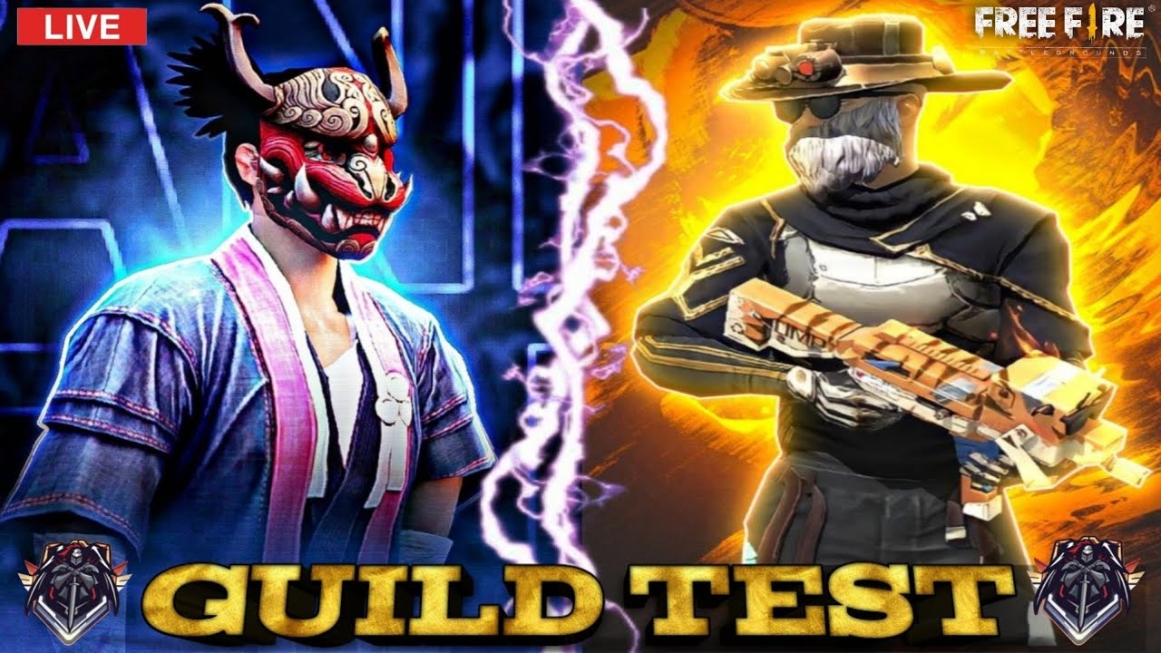 FREE FIRE LIVE 😎 1v2 GUILD TEST | TEAM CODE GIVEAWAY | #freefirelive # ...