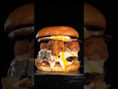 Fried Mushroom Burger 🍔 #food #asmr #cooking #foodie #asmrcooking #burger #shorts