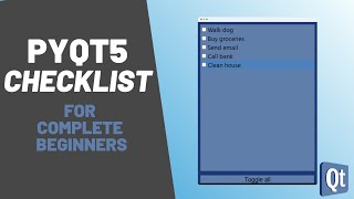 PyQt5 QtDesigner Checklist tutorial - Python GUI Tutorial for COMPLETE Beginners [QListWidget]
