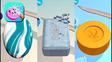 Soap Cutting - All Levels Gameplay Android,ios  (Levels 1-3)