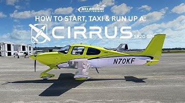 How to start, taxi & run up a: Cirrus SR20 G7+
