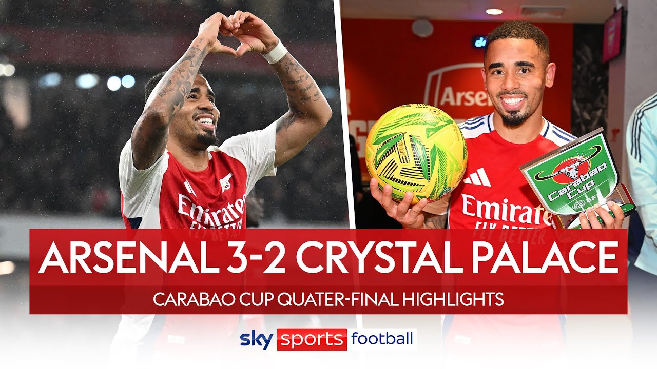 Jesus bags HAT-TRICK in five goal thriller! | Arsenal 3-2 Crystal Palace | Carabao Cup Highlights