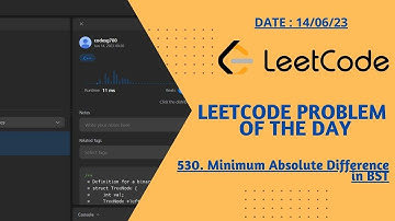 530 || Minimum Absolute Difference in BST || C++ || Leetcode Daily Challenge