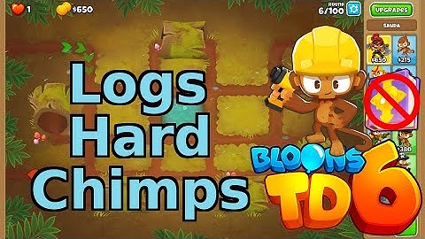 Bloons TD 6 | Logs Hard Chimps | No MK No Powers Walkthrough