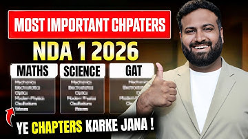 Chapter-Wise List For NDA😱 List of Most Important Topics for UPSC NDA 1 2026- Learn with Sumit