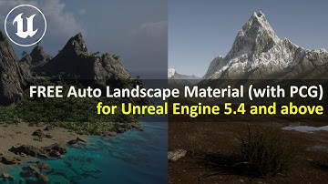 FREE Auto Landscape Material with PCG templates (for Unreal Engine 5.4 and above)