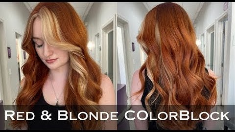Red and Blonde Highlights | Color Blocking Hair Techniques