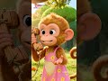 Fünf Kleine Affen - Five Little Monkey | Nursery Rhymes for Kids | Galatta Kids | Shorts