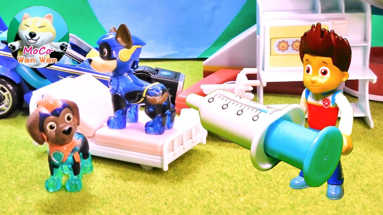 PAW Patrol (#1901) Kent injects Chase with an injection! Zuma