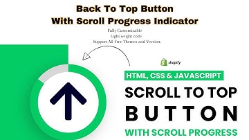 How to Add Back To Top Button With Scroll Progress Indicator in Shopify [2024]
