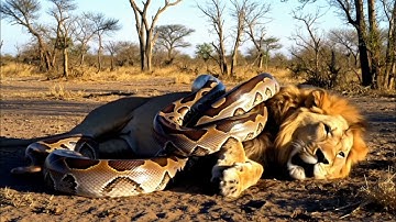 Giant Python vs Lion: A Shocking Battle for Survival!