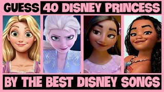 Guess 40 DISNEY PRINCESS By Disney Songs | Who's SINGING? Elsa, Isabela, Rapunzel, Moana | NT Quiz