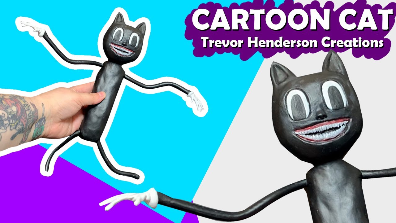 Cartoon cat хендерсон. Картун Кэт из пластилина. Cartoon Cat Trevor Henderson из пластилина. Картун Кэт монстр из пластилина. Картун Кэт и Картун дог из пластилина