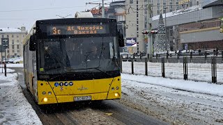 Минск, поездка в автобусе МАЗ-203.016, рег.№ АС 8817-7, марш.3с (14.01.2024)