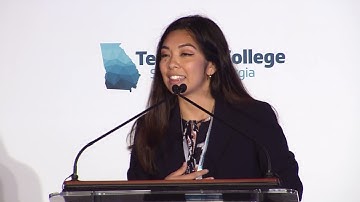 TCSG 2021 Student of the year, Elizabeth Rodriguez from West Georgia Technical College