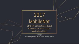 2017 MobileNet paper summary