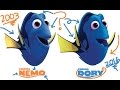 Finding Nemo Vs. Finding Dory Characters Then and Now