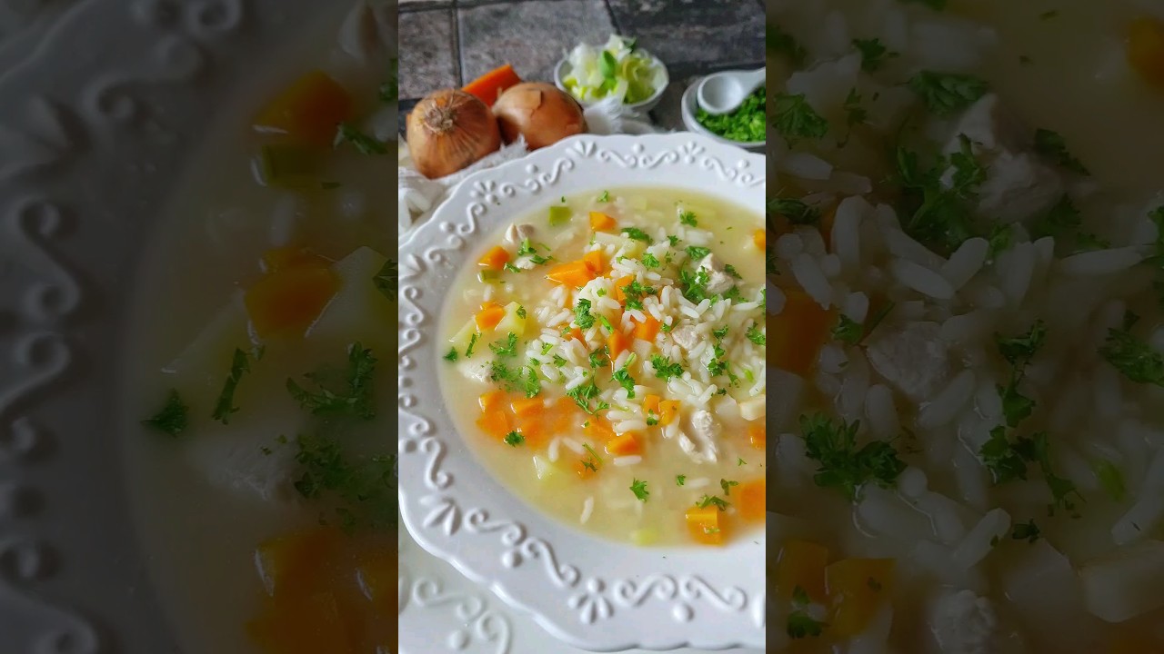 Einfache und sehr schnelle Reissuppe mit Hähnchen #shorts # ...