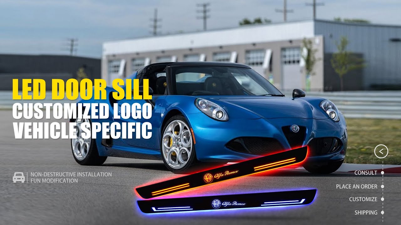 Alfa Romeo kompatibles Auto LED Türeinstiegsleisten Mit LOGO 