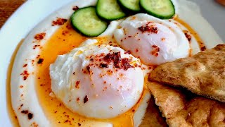 Poached Eggs on a Creamy Cloud: Cottage Cheese Cilbir (Turkish Eggs)