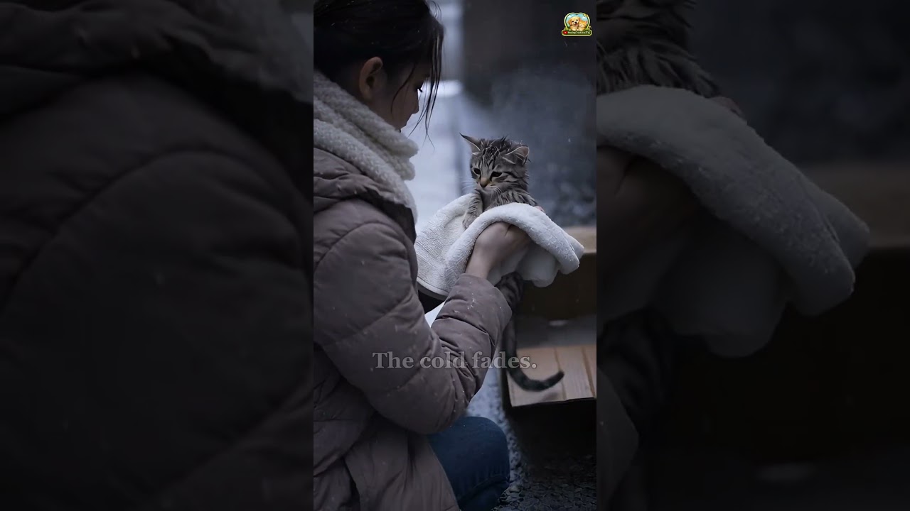 A Shivering Kitten in the Cold | Quiet Animal Rescue Healing