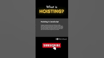 What is Hoisting? #javascript #hoisting #coding #programming #shorts