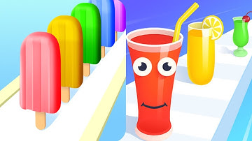 Juice Run vs Icecram Popsicle gaming all levels android and ios #juicerun #icecreampopsicle  #games 