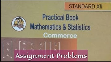 Assignment Problems ,12 commerce Practical