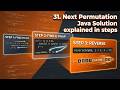 31. Next Permutation Java Solution explained in steps