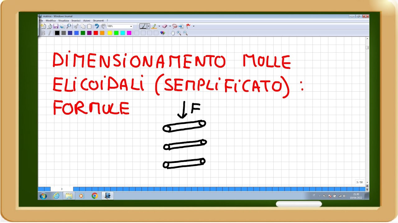 dimensionamento semplificato molla elicoidale: formule