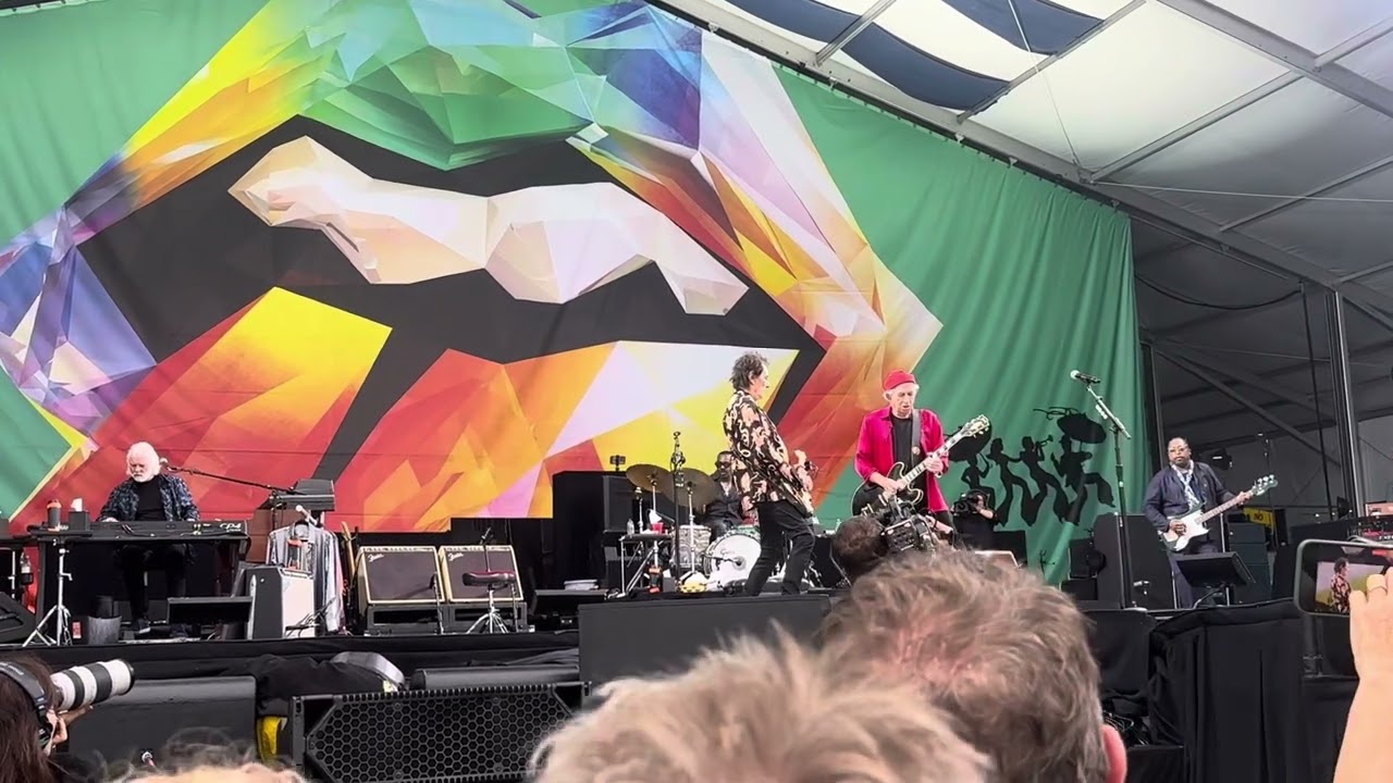 Little T  A Keith Richards The Rolling Stones  at JazzFest 2024 Thursday May 2 shot close