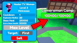 🤯OMG! 🔥 NEW BASE MAX HP GLITCH WITH HEALER TV WOMAN! 🥵 (Roblox) | Toilet Tower Defense Eps 70 Part 3