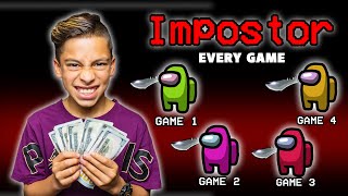 Every Time FERRAN IS IMPOSTER, He WIN'S $100! (AMONG US) | Royalty Gaming