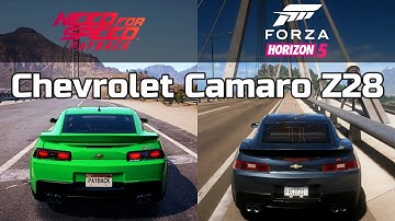 Need For Speed Payback vs Forza Horizon 5 - Chevrolet Camaro Z28 -  Sound & Speed Comparison