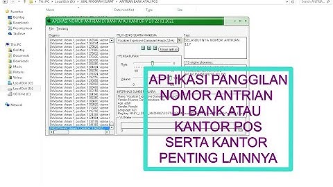 APLIKASI PANGGILAN NOMOR ANTRIAN DI BANK ATAU KANTOR POS SERTA KANTOR PENTING LAINNYA